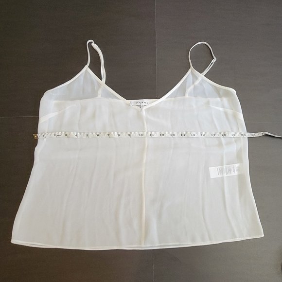 FRAME Spot Jacquard Silk Blend Smocked Peasant Top In Off White - Picture 11 of 16